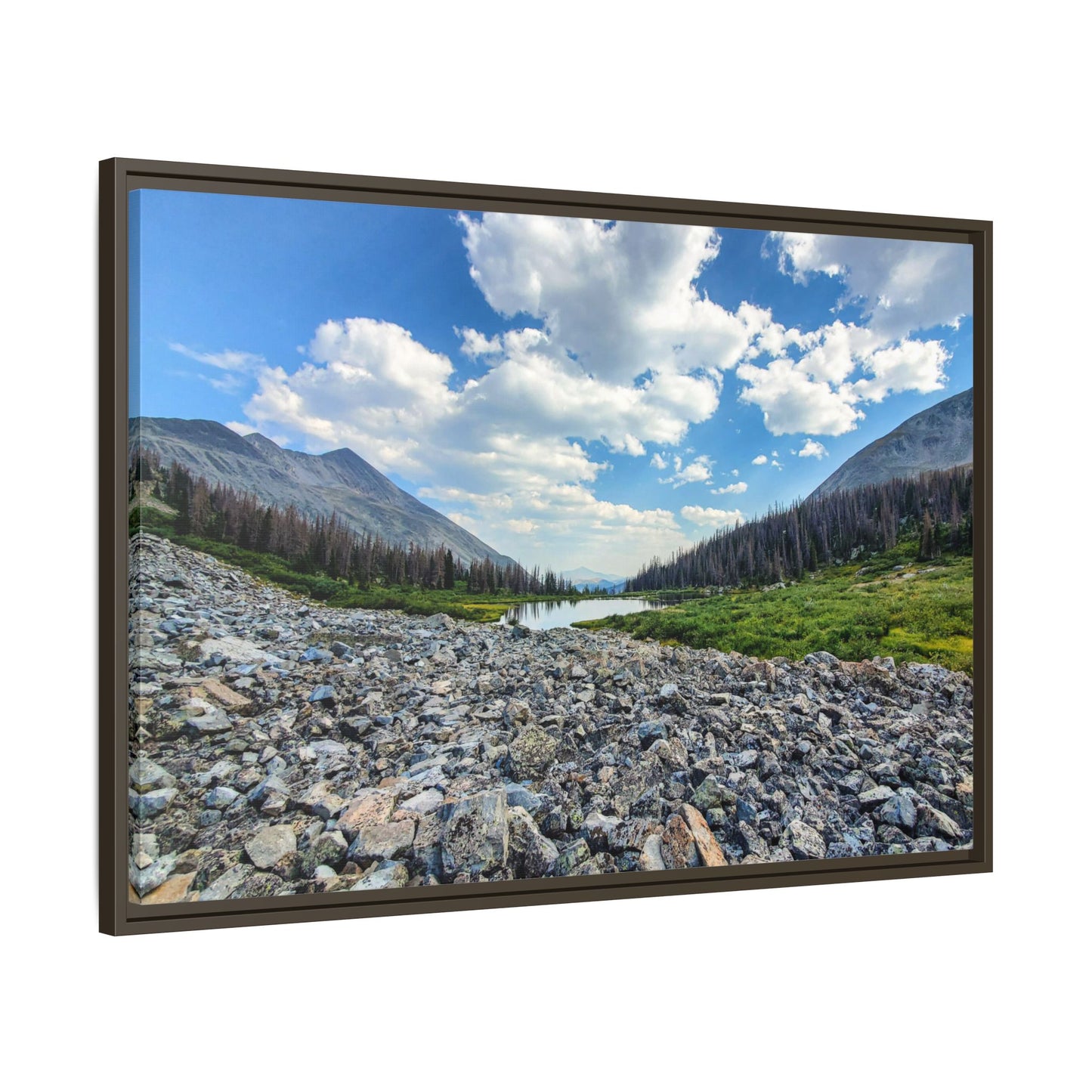 Framed Canvas Print - Alpine Lake Along the Colorado Trail, Collegiate West