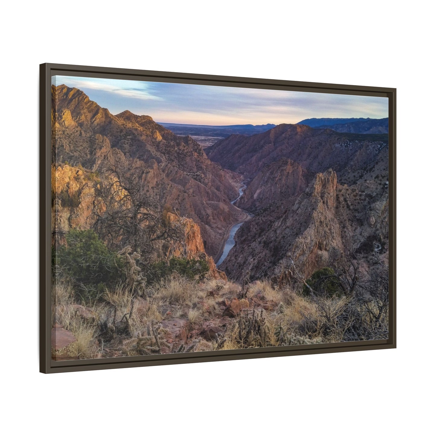 Framed Canvas Print - Royal Gorge, Colorado - Eastward View