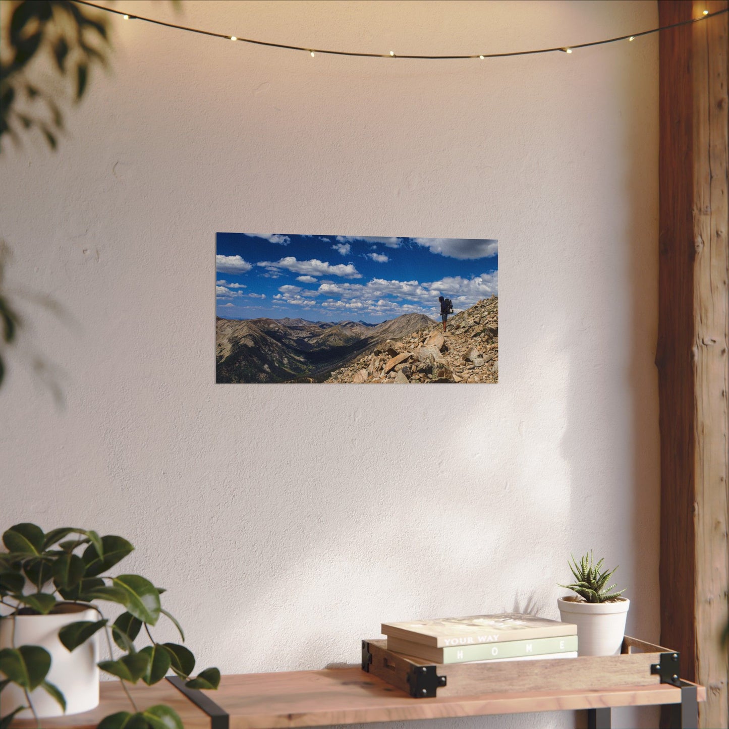 Textured Watercolor Poster - Backpacking Collegiate West