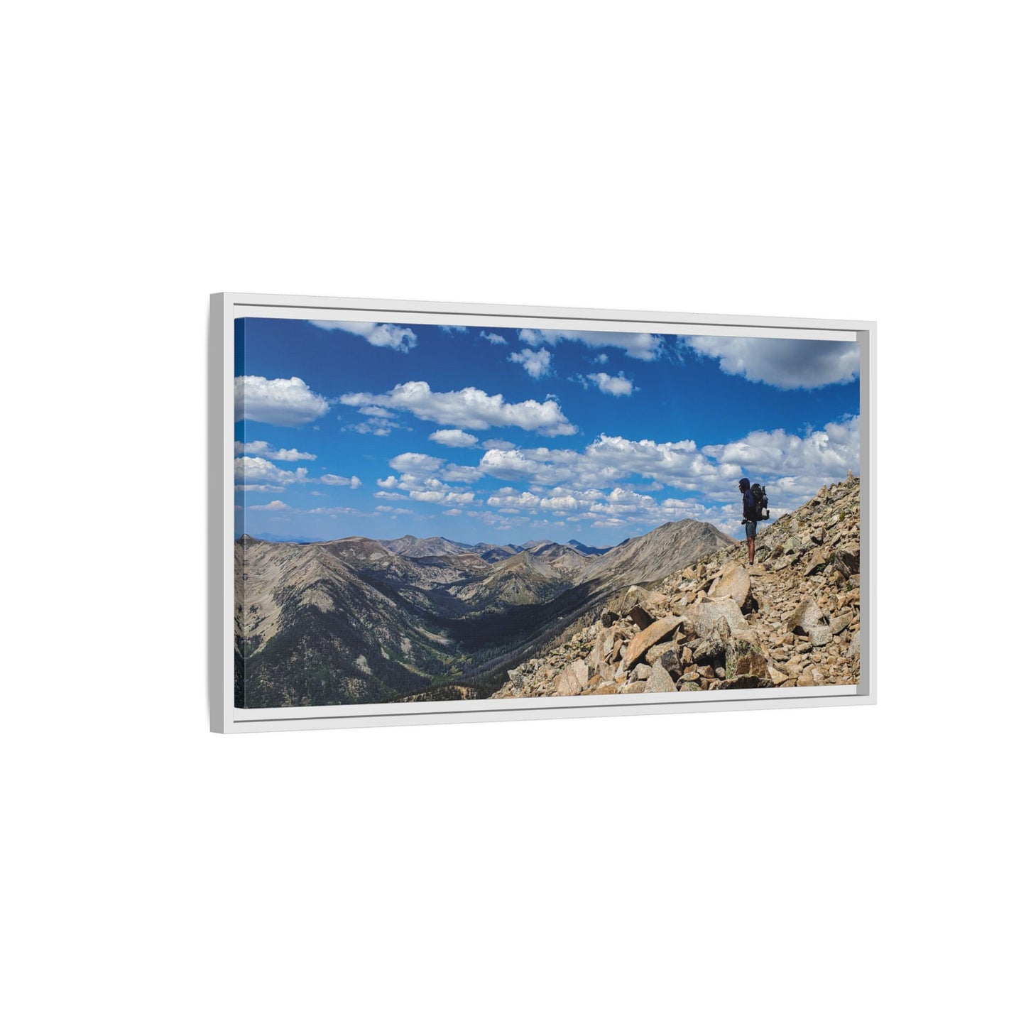Framed Canvas Print - Backpacking Collegiate West