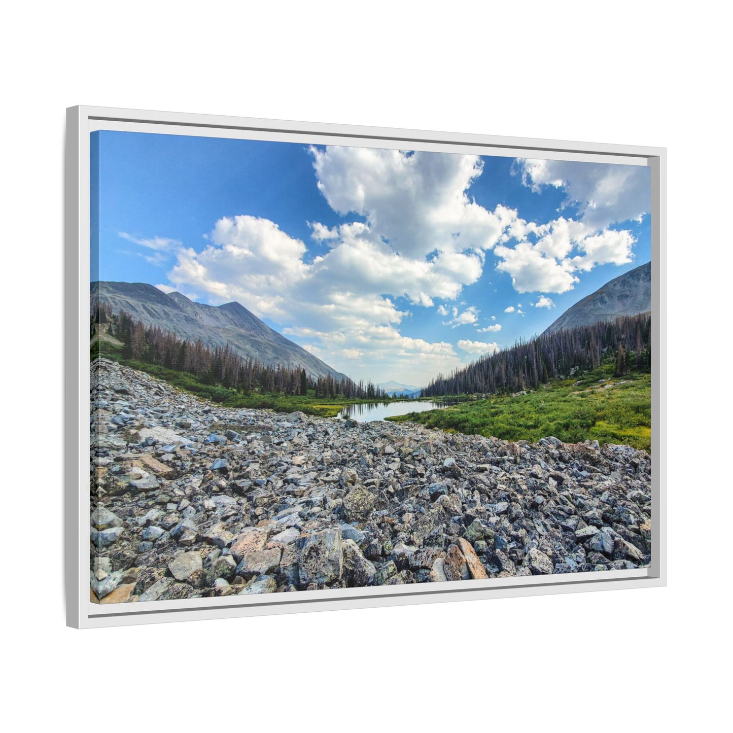 Framed Canvas Print - Alpine Lake Along the Colorado Trail, Collegiate West