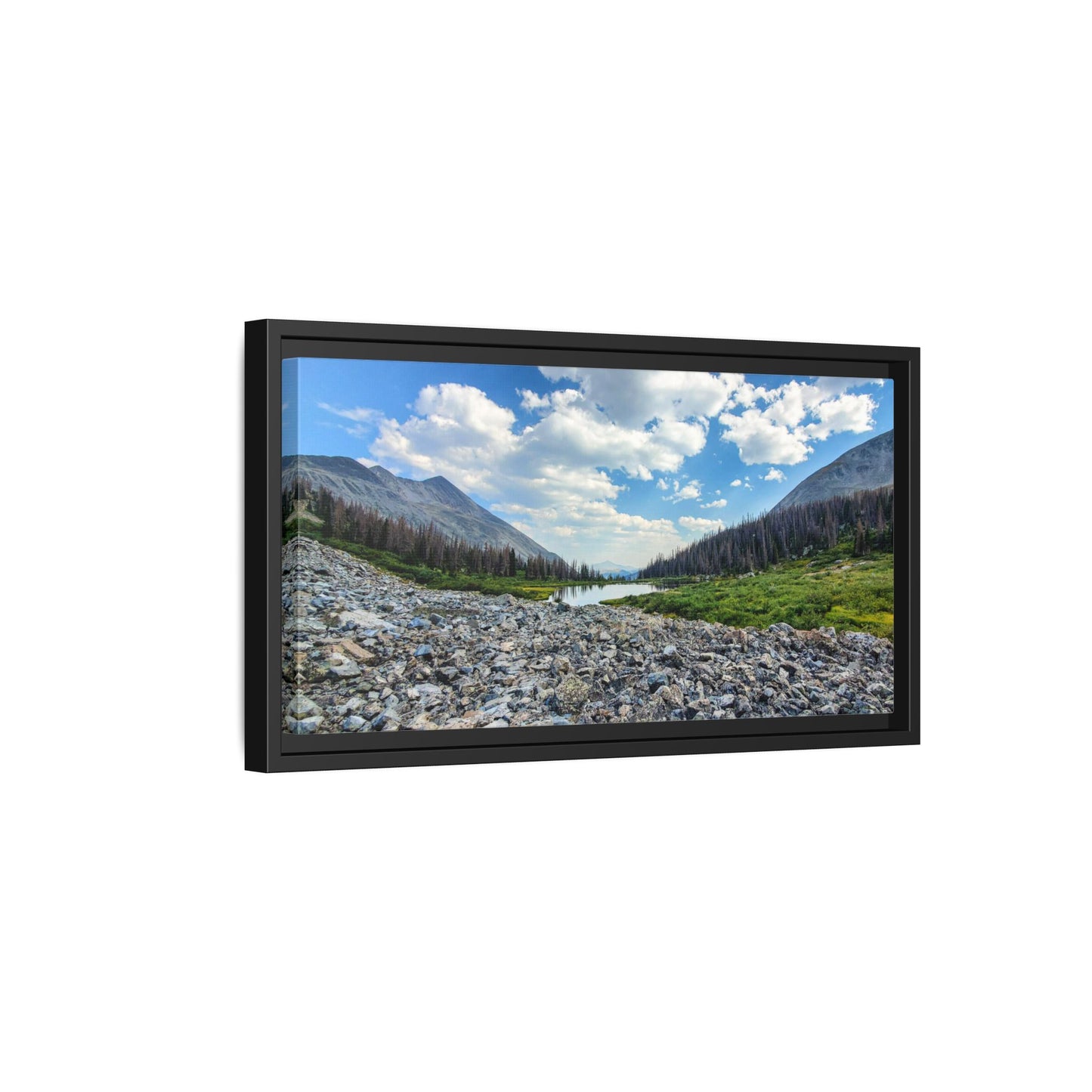 Framed Canvas Print - Alpine Lake Along the Colorado Trail, Collegiate West