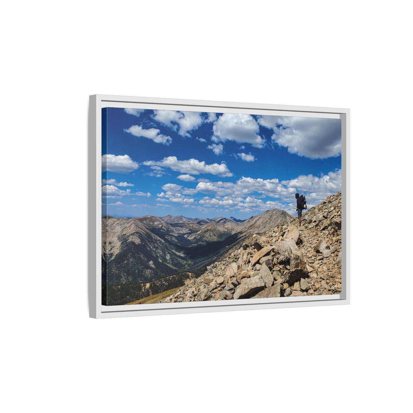 Framed Canvas Print - Backpacking Collegiate West