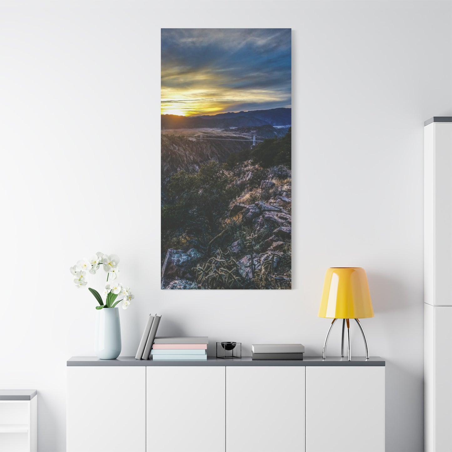 Wrapped Canvas Print - Royal Gorge Bridge - Sunset View