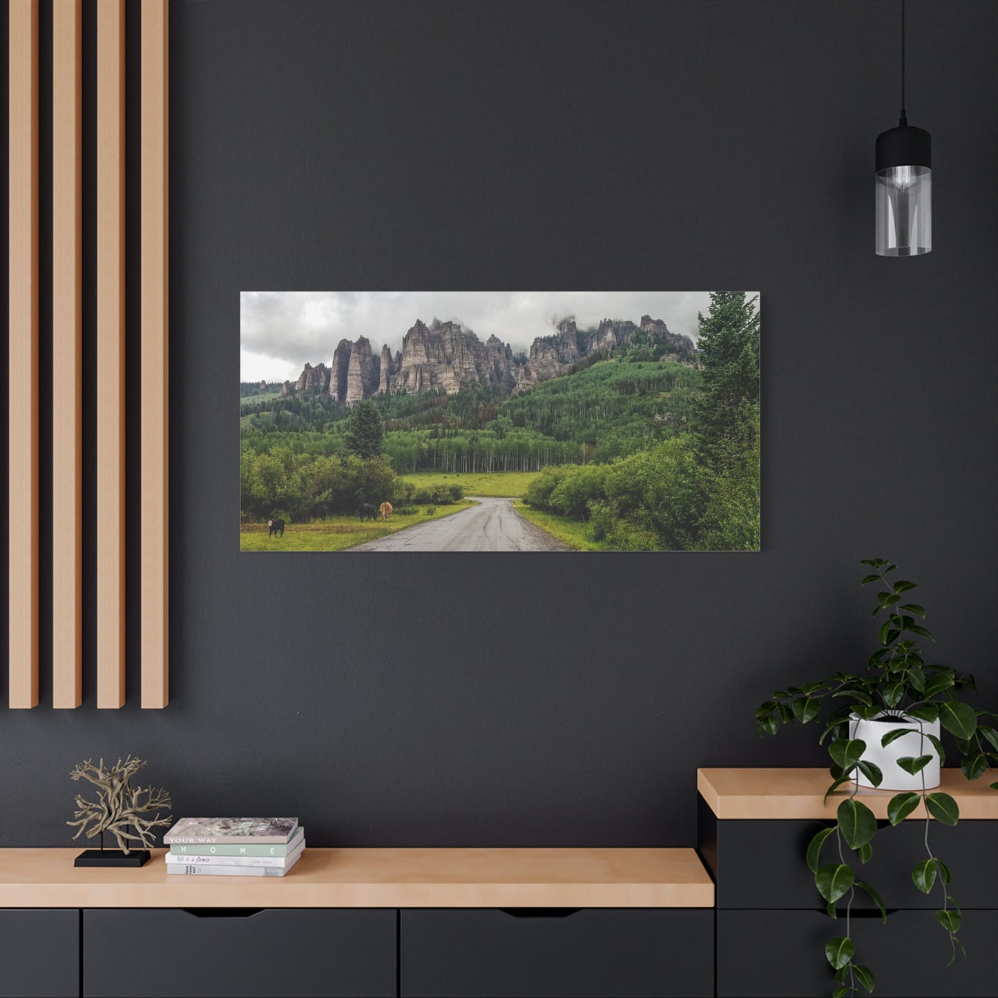 Wrapped Canvas Print - Majestic Rock Formations of Cimarron, Colorado
