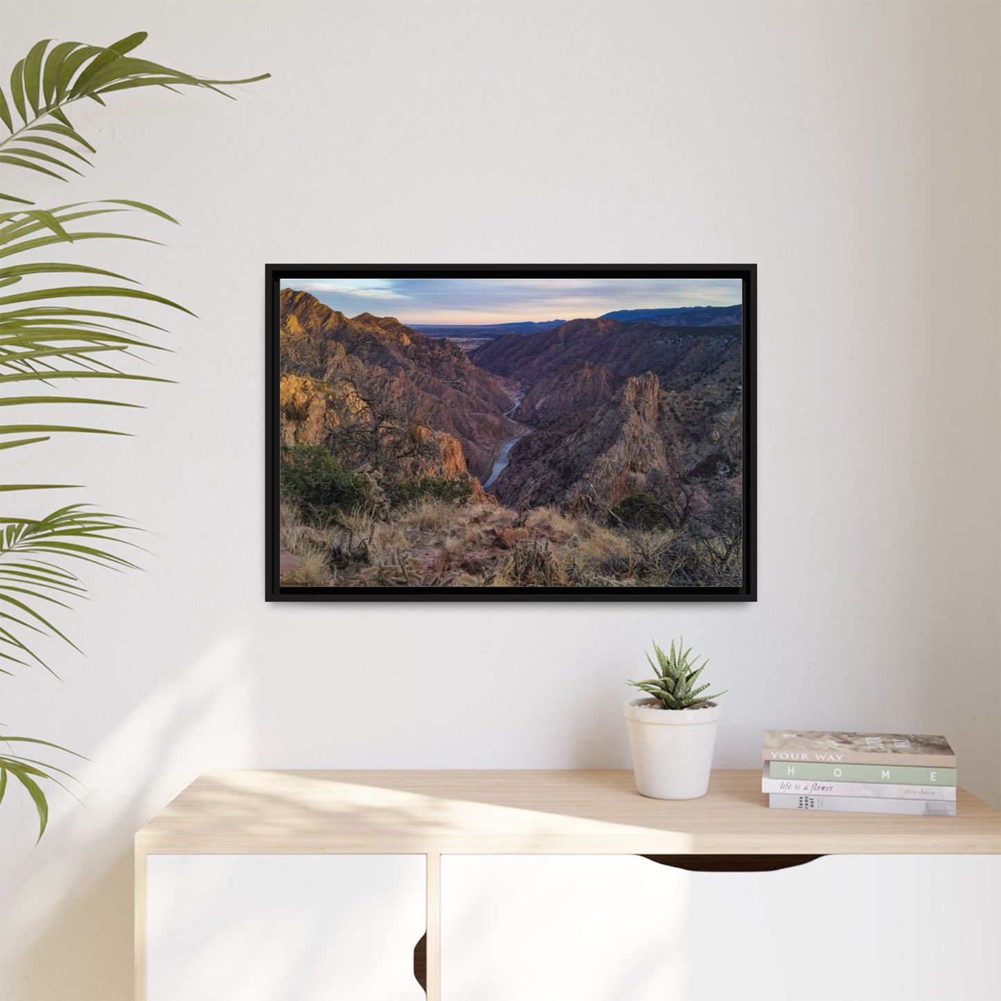Framed Canvas Print - Royal Gorge, Colorado - Eastward View