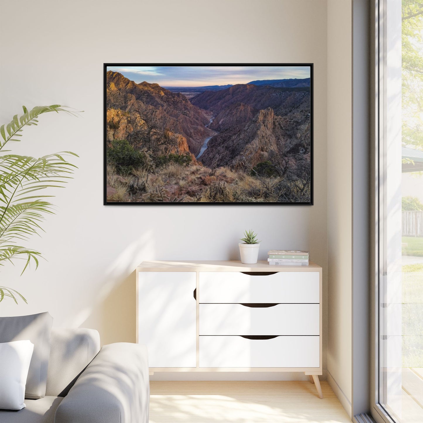Framed Canvas Print - Royal Gorge, Colorado - Eastward View