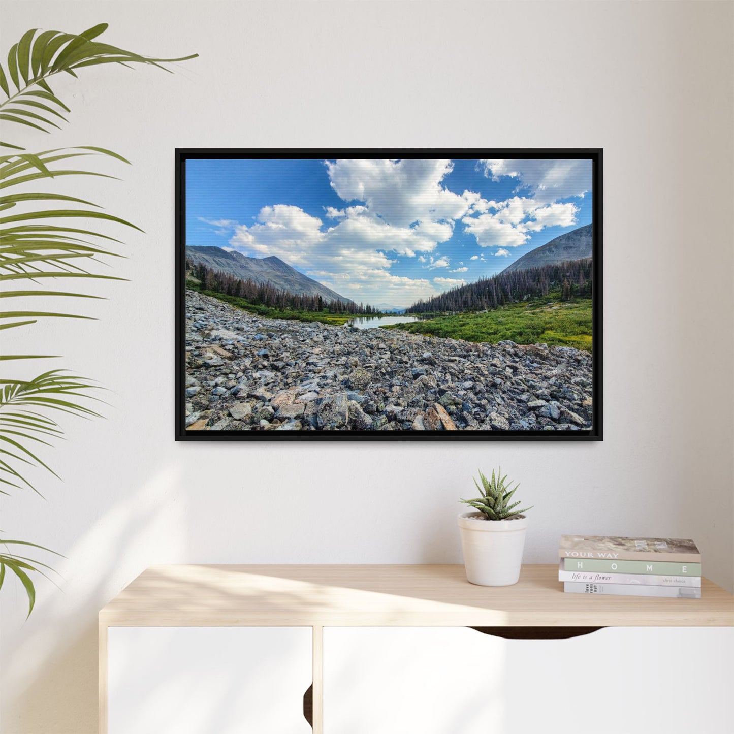 Framed Canvas Print - Alpine Lake Along the Colorado Trail, Collegiate West