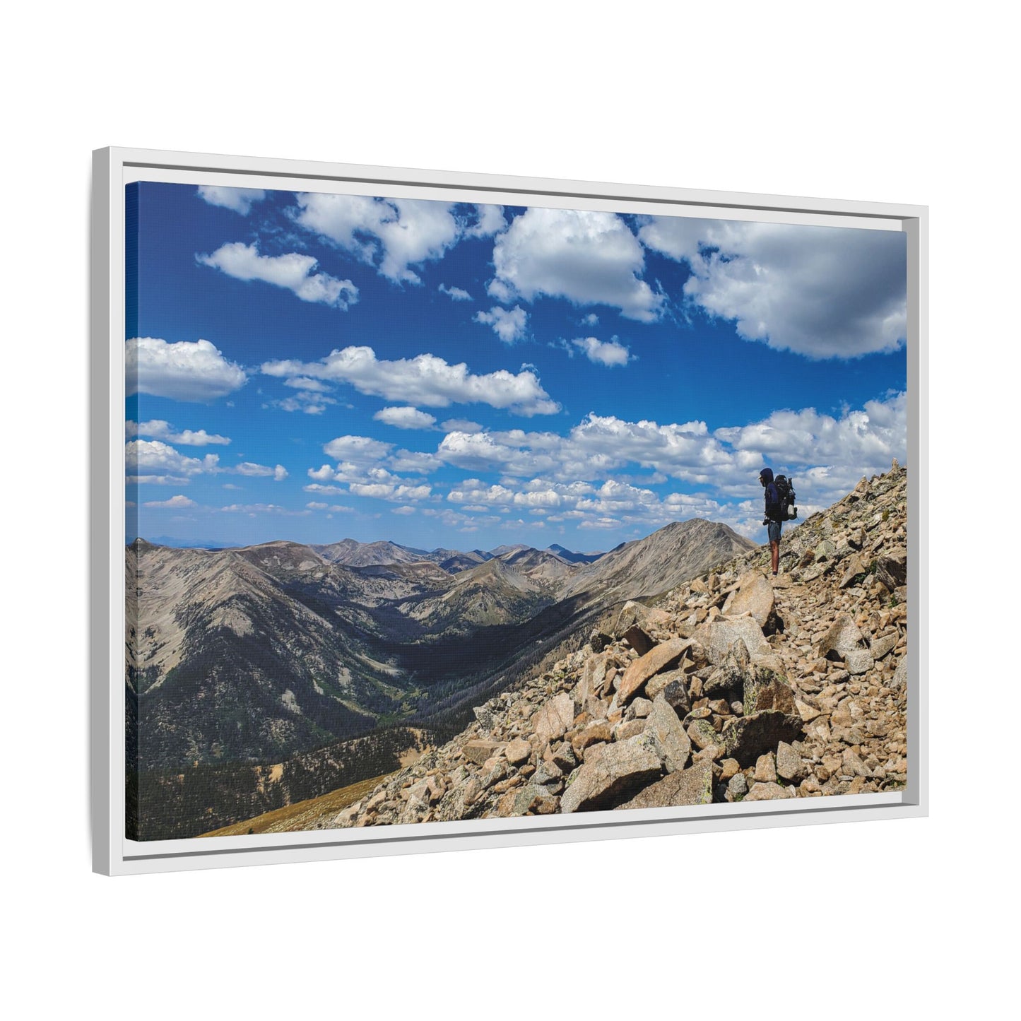 Framed Canvas Print - Backpacking Collegiate West