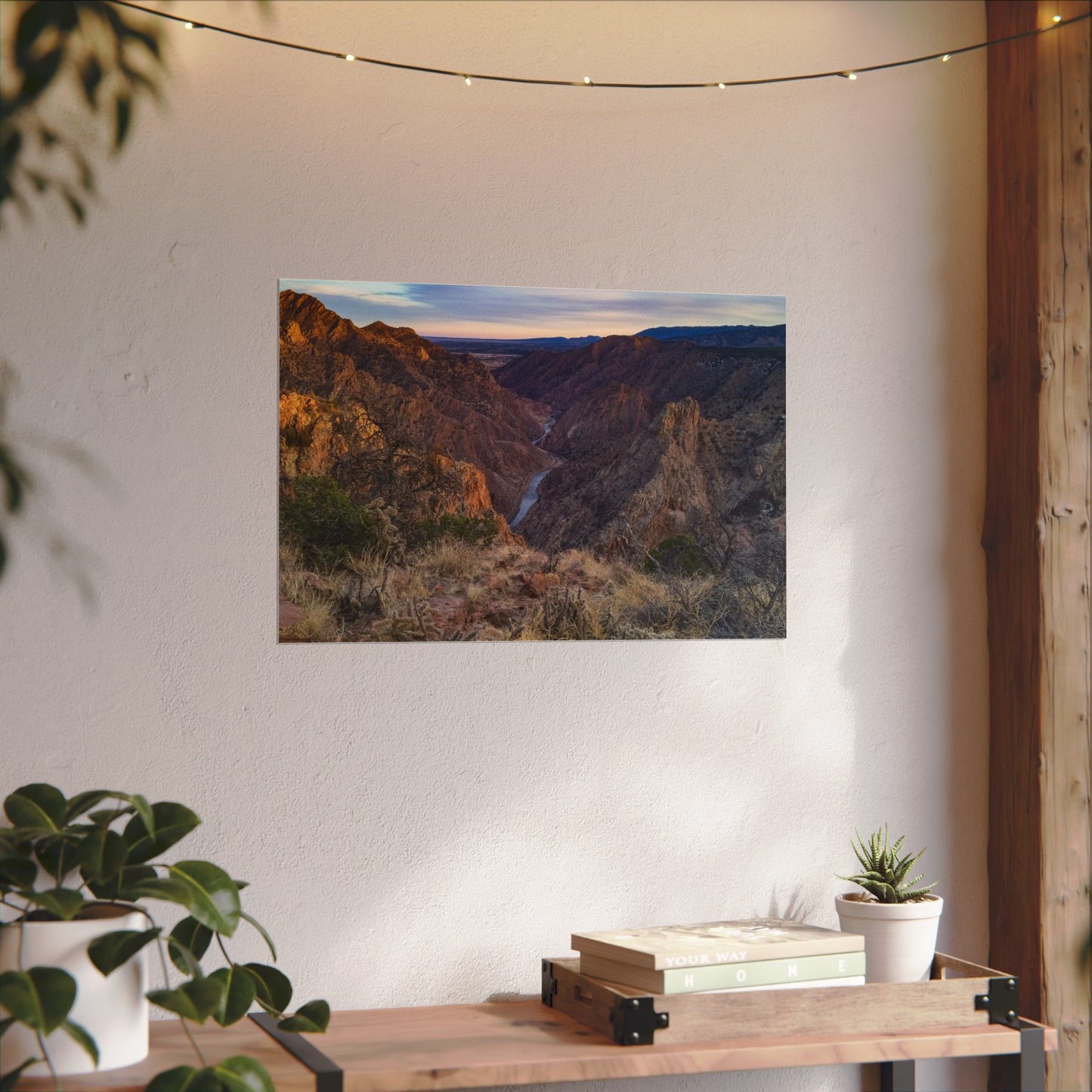 Textured Watercolor Poster - Royal Gorge Colorado, Eastward View