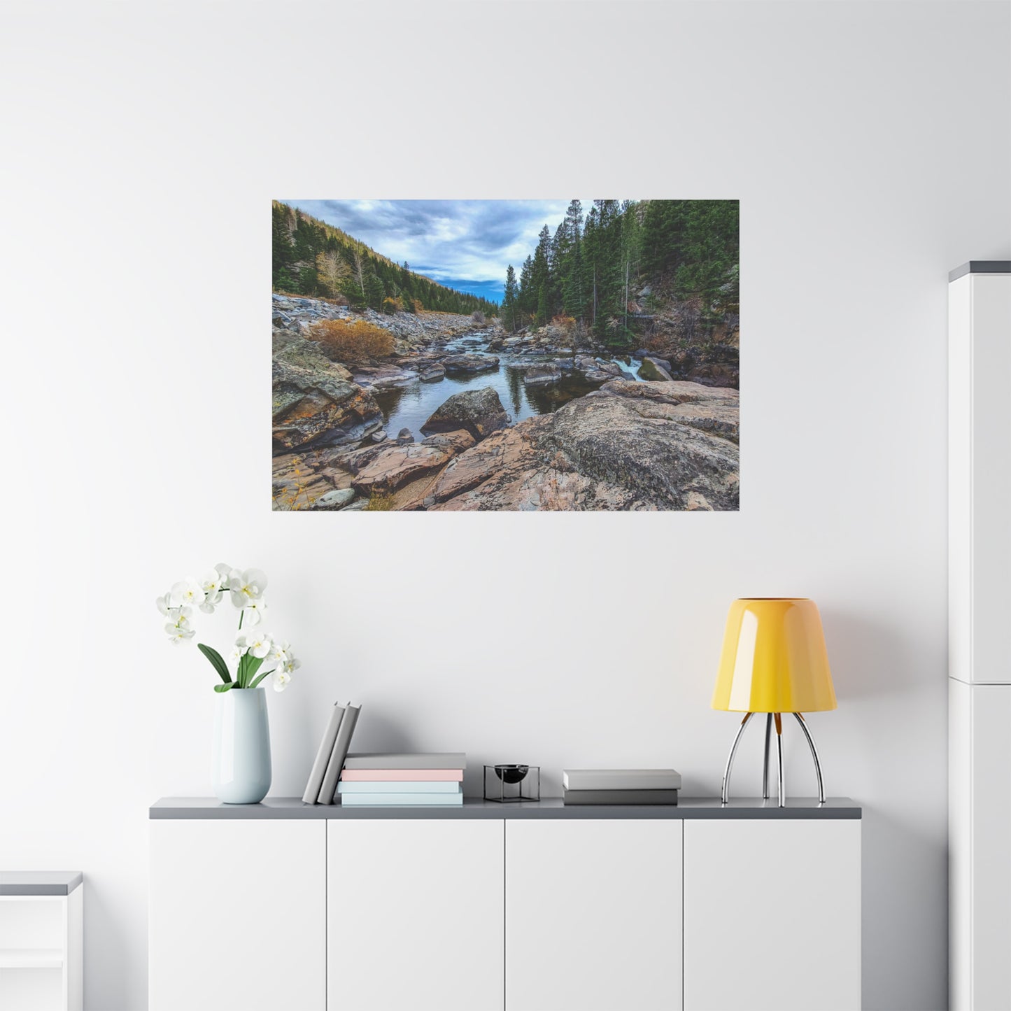 Wrapped Canvas Print - Serenity of the Poudre River in Colorado