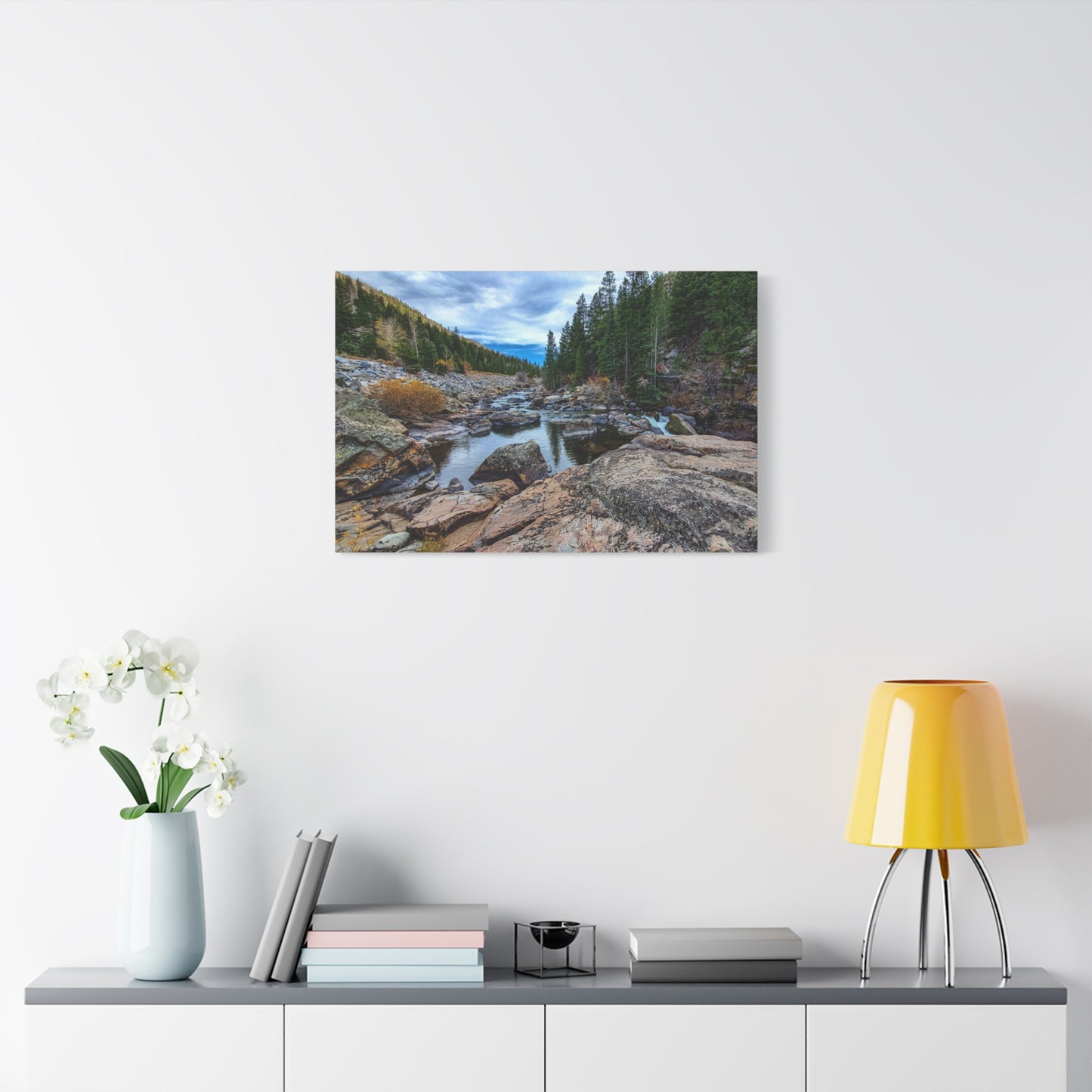 Wrapped Canvas Print - Serenity of the Poudre River in Colorado