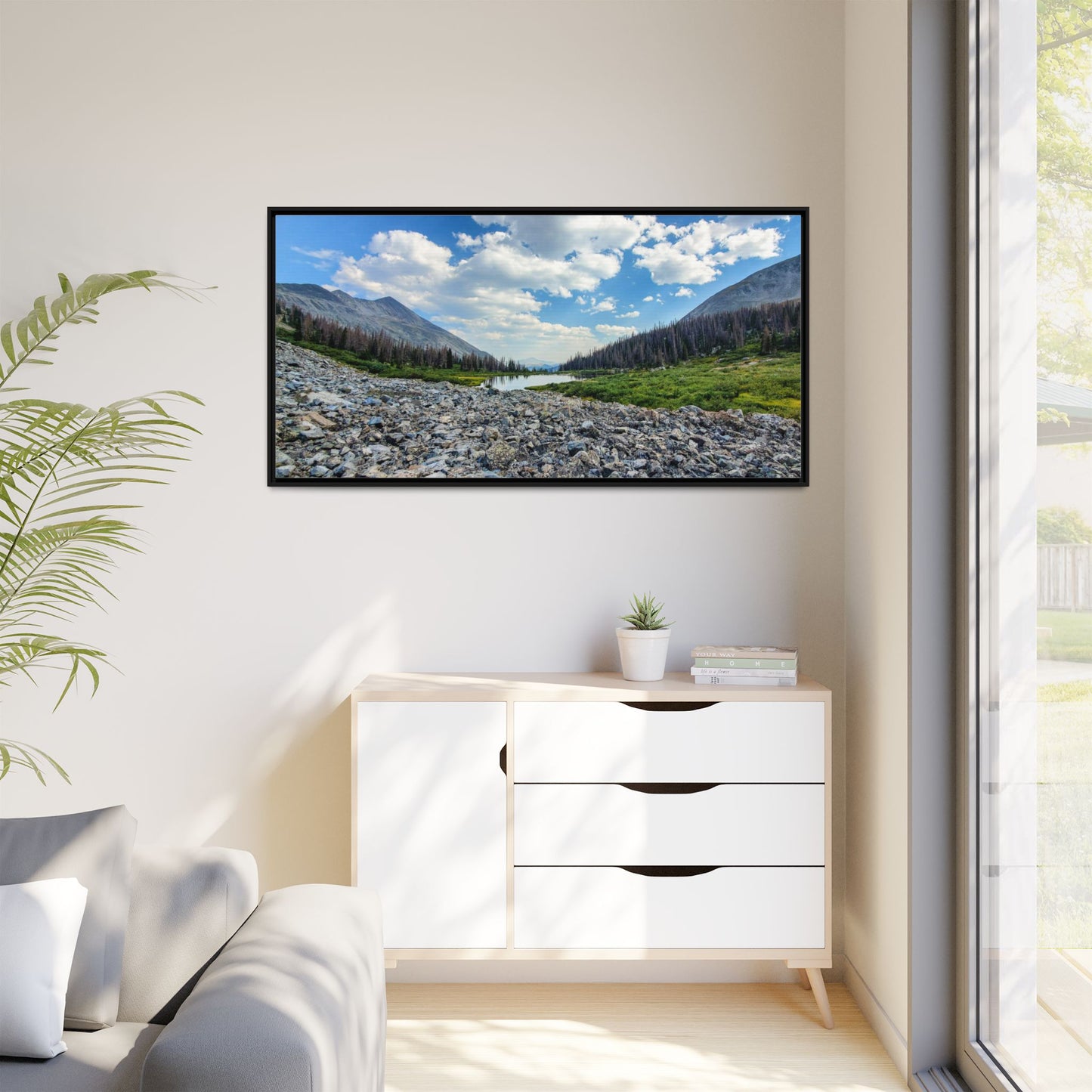 Framed Canvas Print - Alpine Lake Along the Colorado Trail, Collegiate West