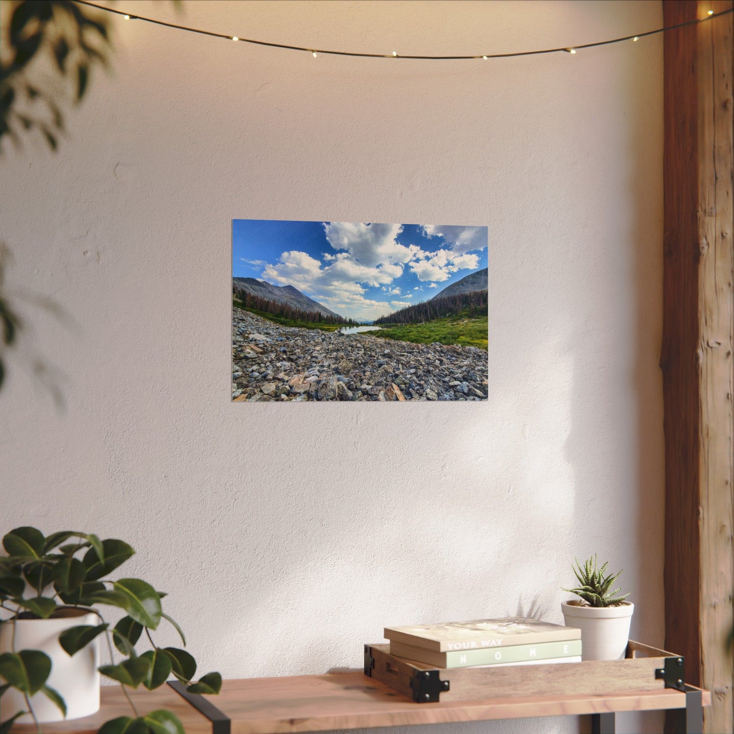 Textured Watercolor Poster - Alpine Lake along the Colorado Trail, Collegiate West
