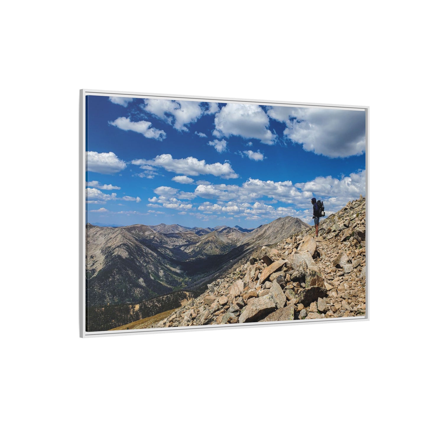Framed Canvas Print - Backpacking Collegiate West