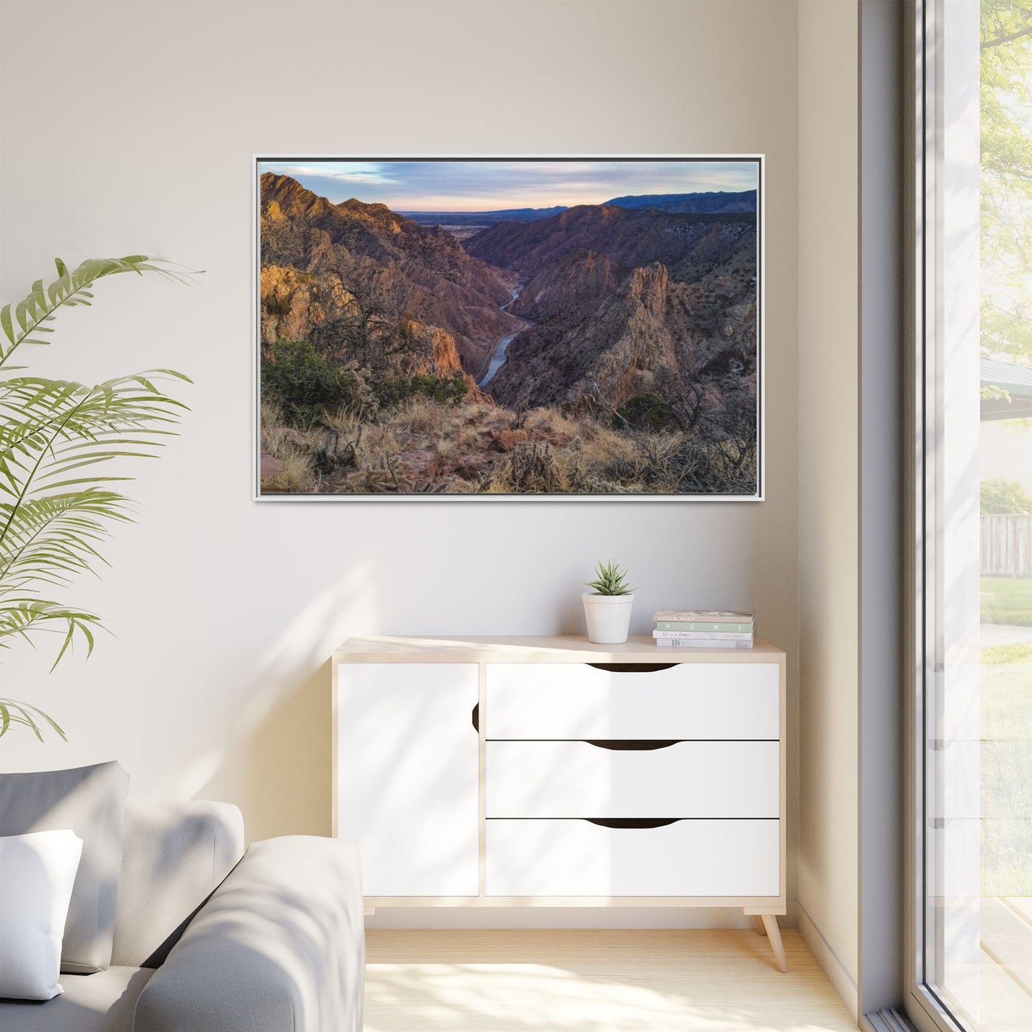Framed Canvas Print - Royal Gorge, Colorado - Eastward View