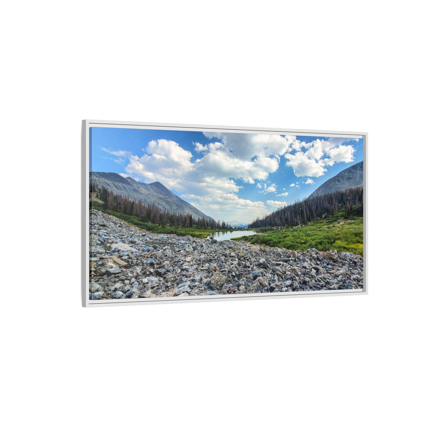 Framed Canvas Print - Alpine Lake Along the Colorado Trail, Collegiate West