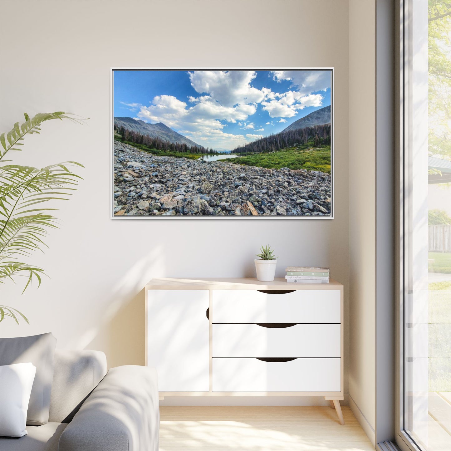 Framed Canvas Print - Alpine Lake Along the Colorado Trail, Collegiate West