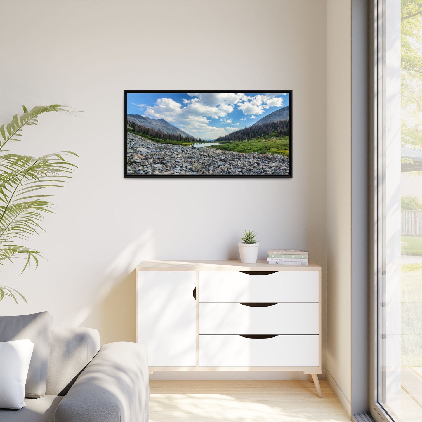Framed Canvas Print - Alpine Lake Along the Colorado Trail, Collegiate West
