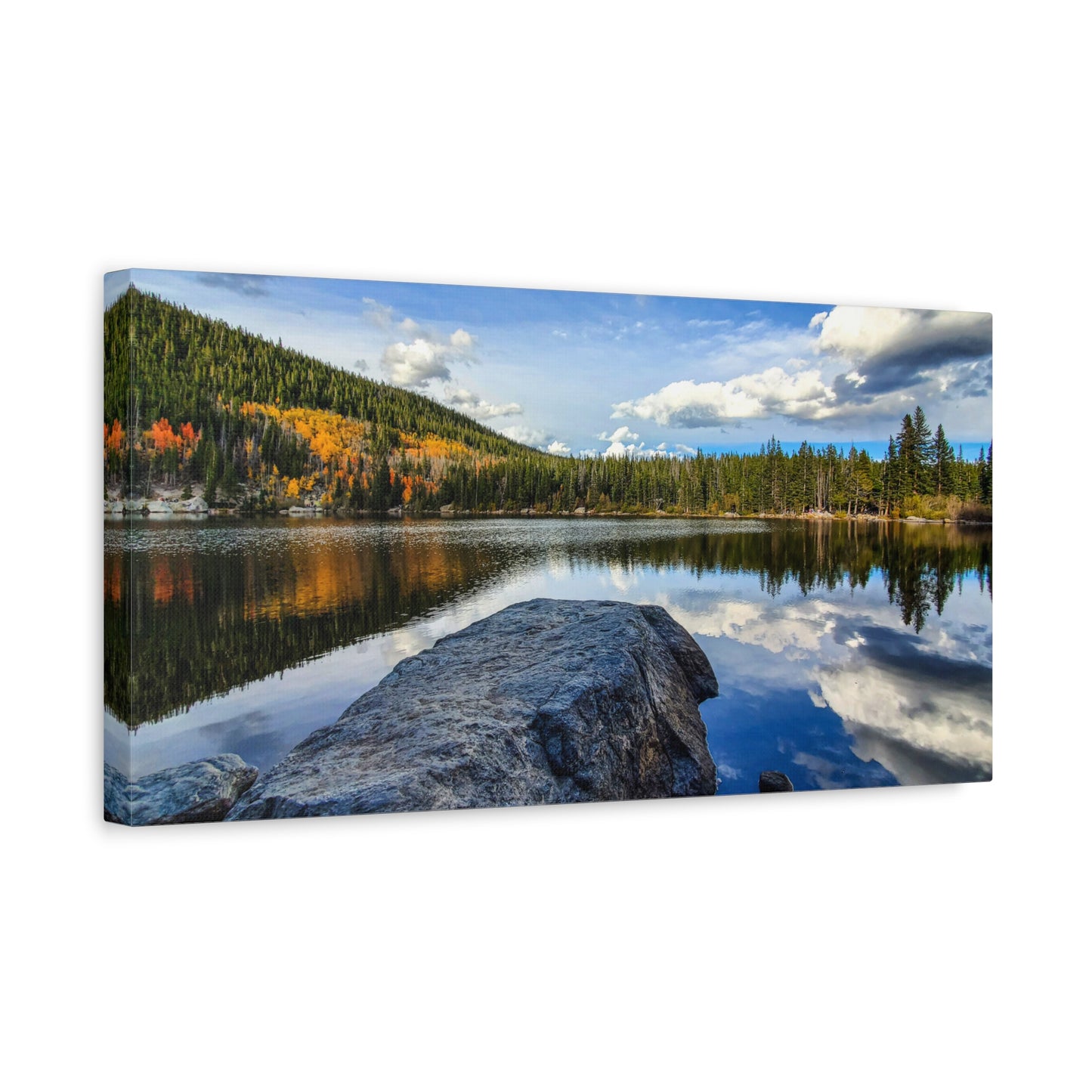 Wrapped Canvas Print - Serene Bear Lake View, Rocky Mountain National Park