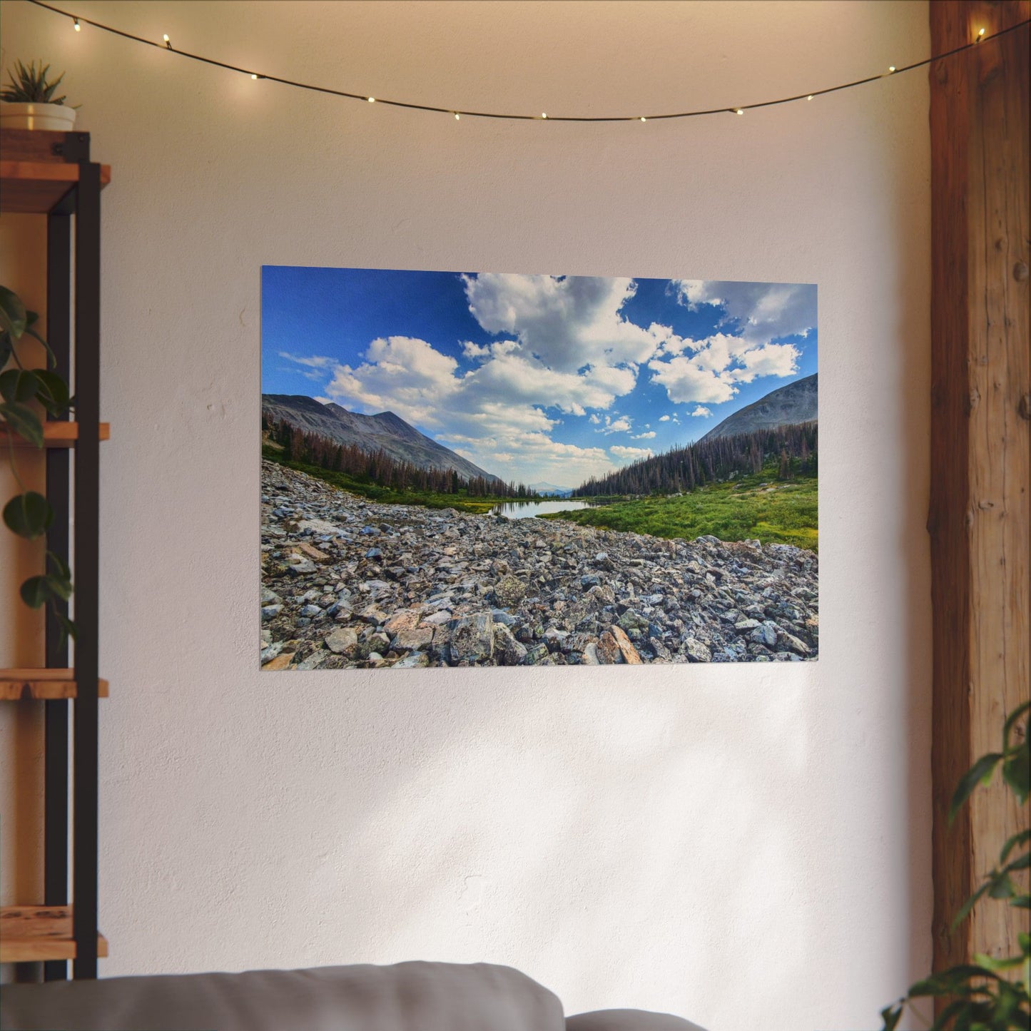 Textured Watercolor Poster - Alpine Lake along the Colorado Trail, Collegiate West
