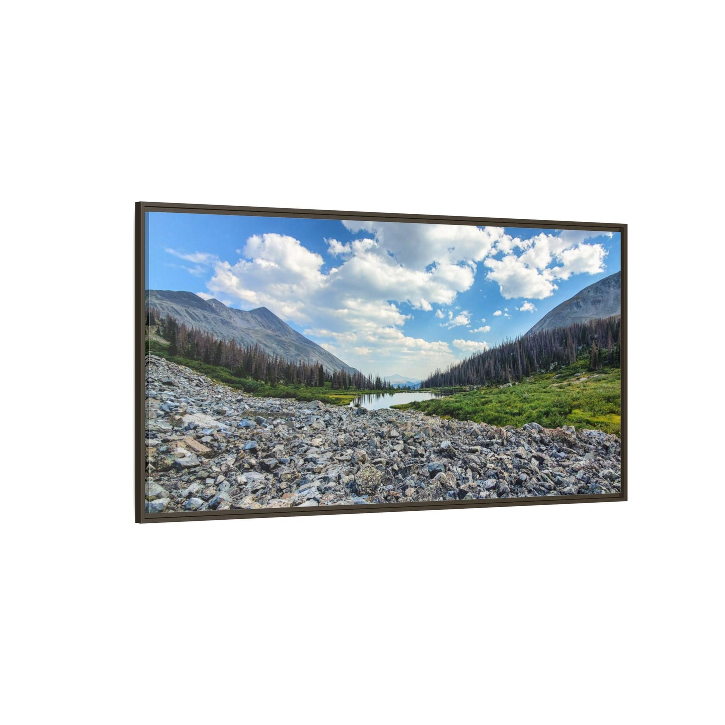 Framed Canvas Print - Alpine Lake Along the Colorado Trail, Collegiate West