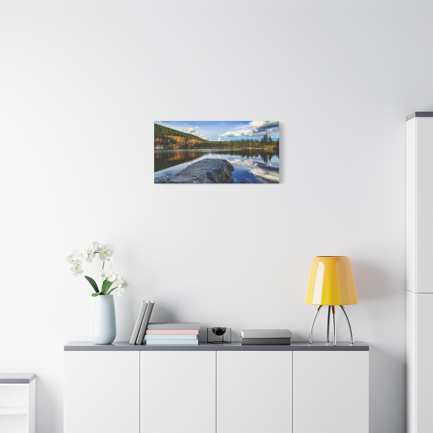 Wrapped Canvas Print - Serene Bear Lake View, Rocky Mountain National Park