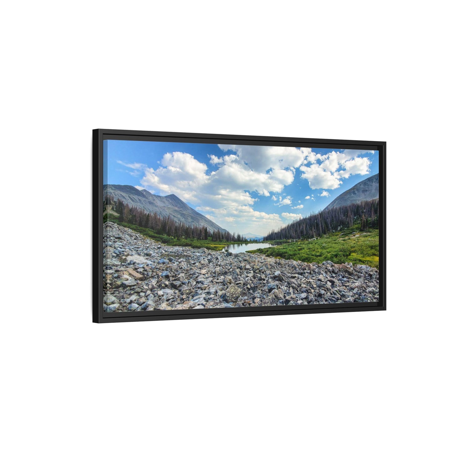 Framed Canvas Print - Alpine Lake Along the Colorado Trail, Collegiate West