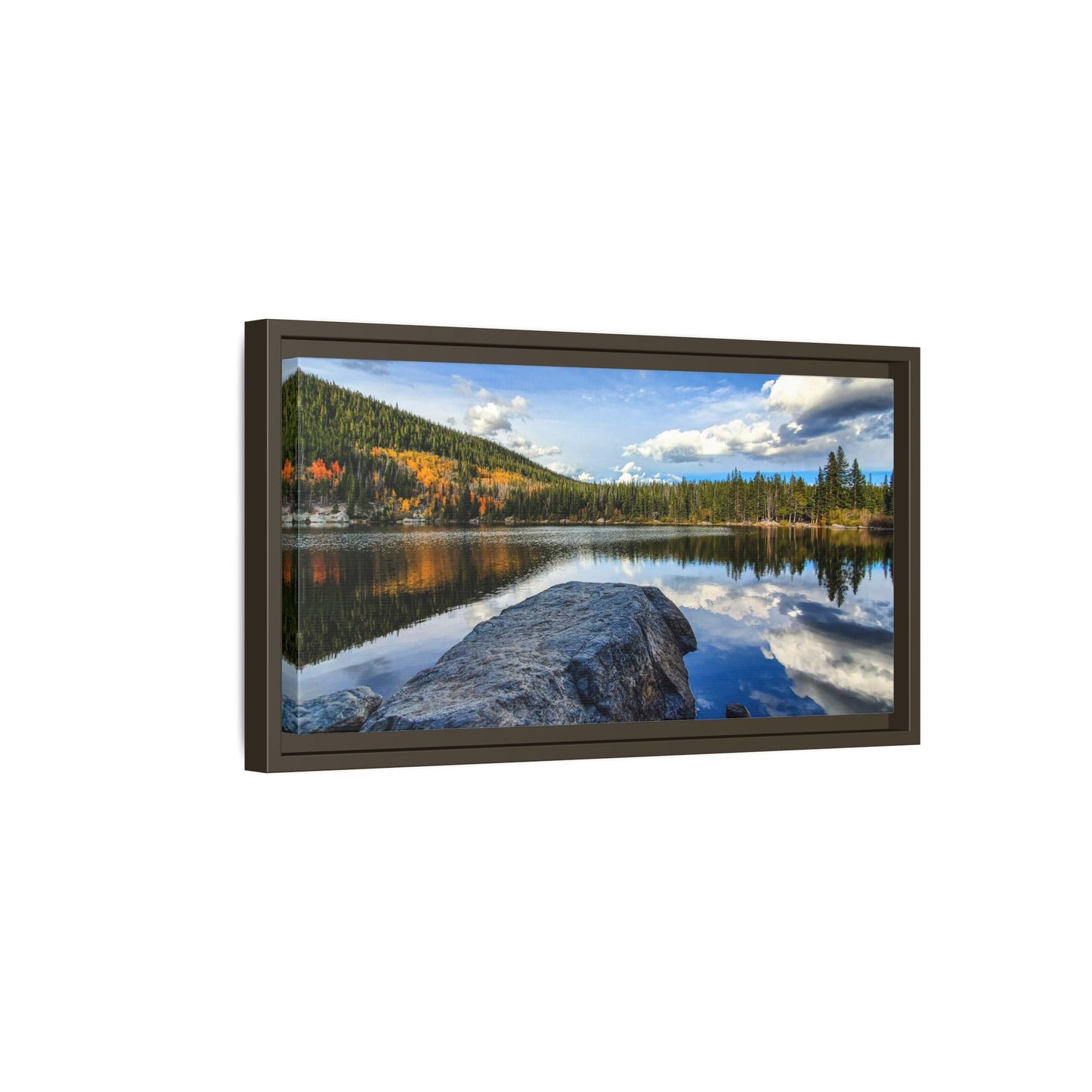 Framed Canvas Print - Serene Bear Lake View, Rocky Mountain National Park