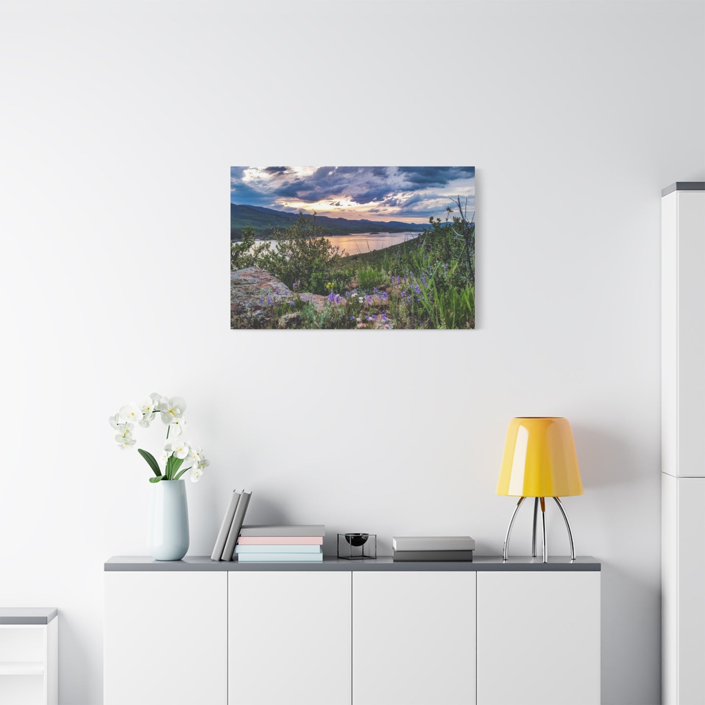 Wrapped Canvas Print - Spring Sunset Reflection
