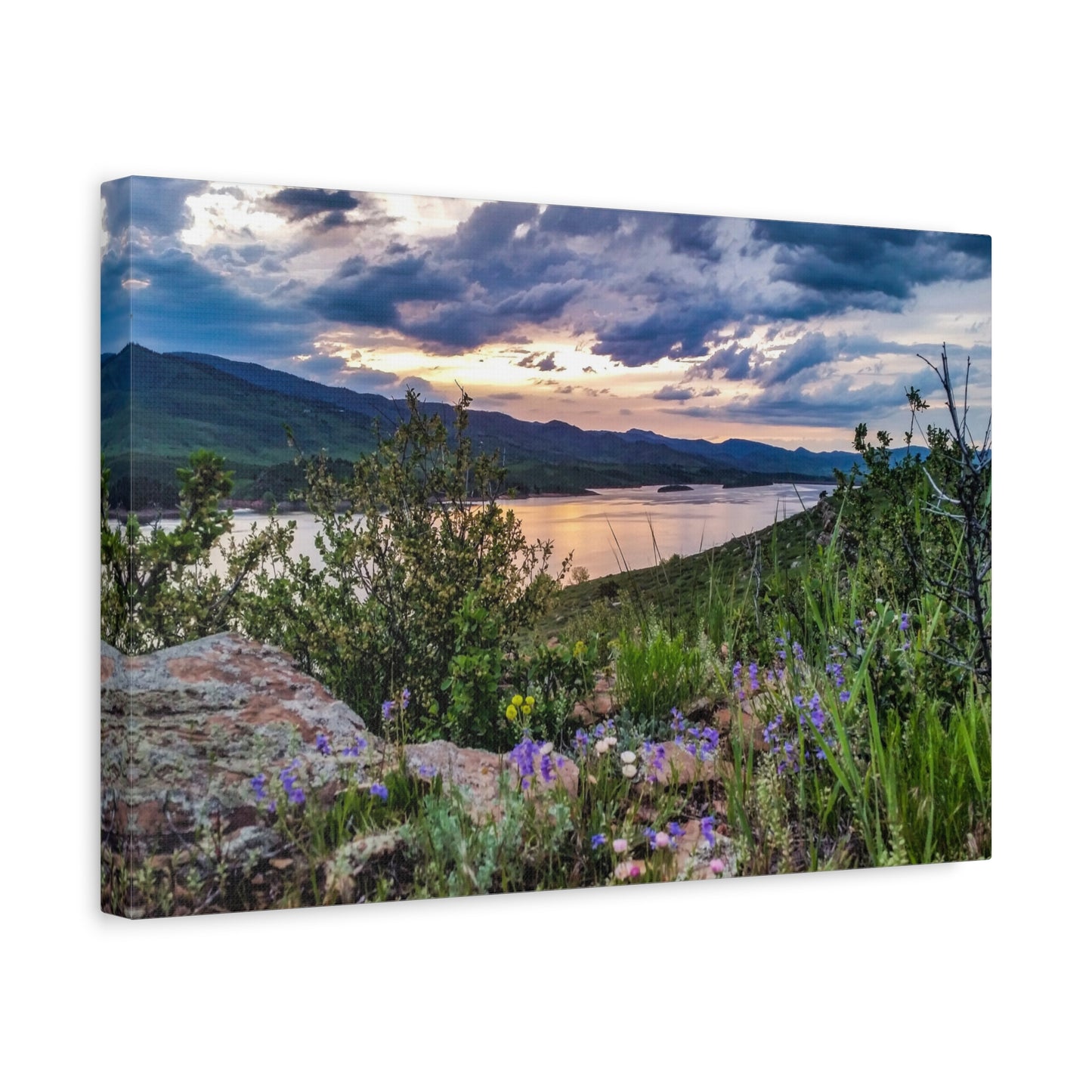 Wrapped Canvas Print - Spring Sunset Reflection