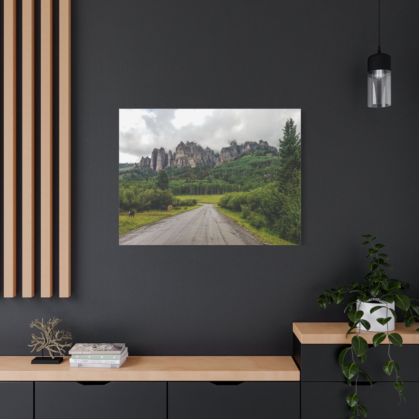 Wrapped Canvas Print - Majestic Rock Formations of Cimarron, Colorado