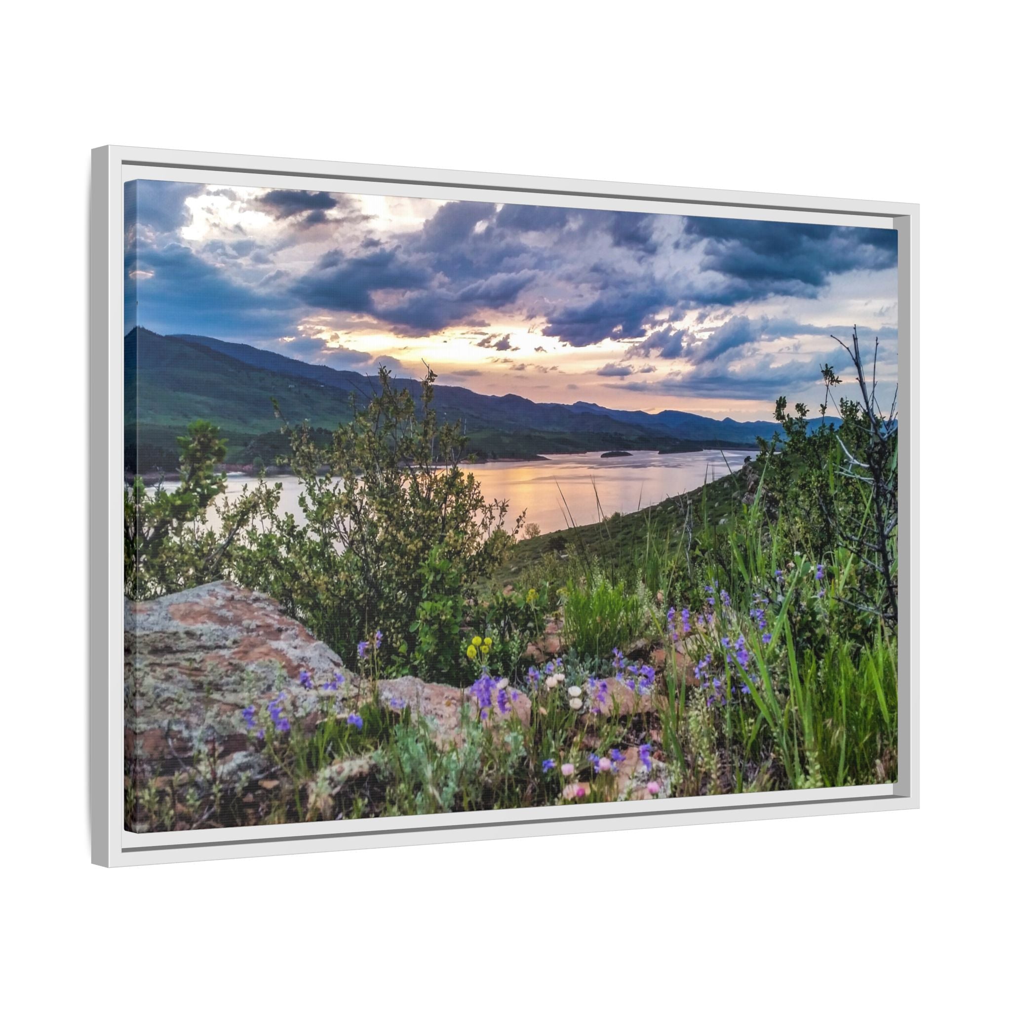 framed-canvas-wall-art-spring-sunset-reflection-multi-color-frame-options