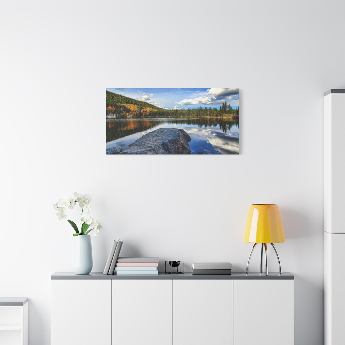 Wrapped Canvas Print - Serene Bear Lake View, Rocky Mountain National Park