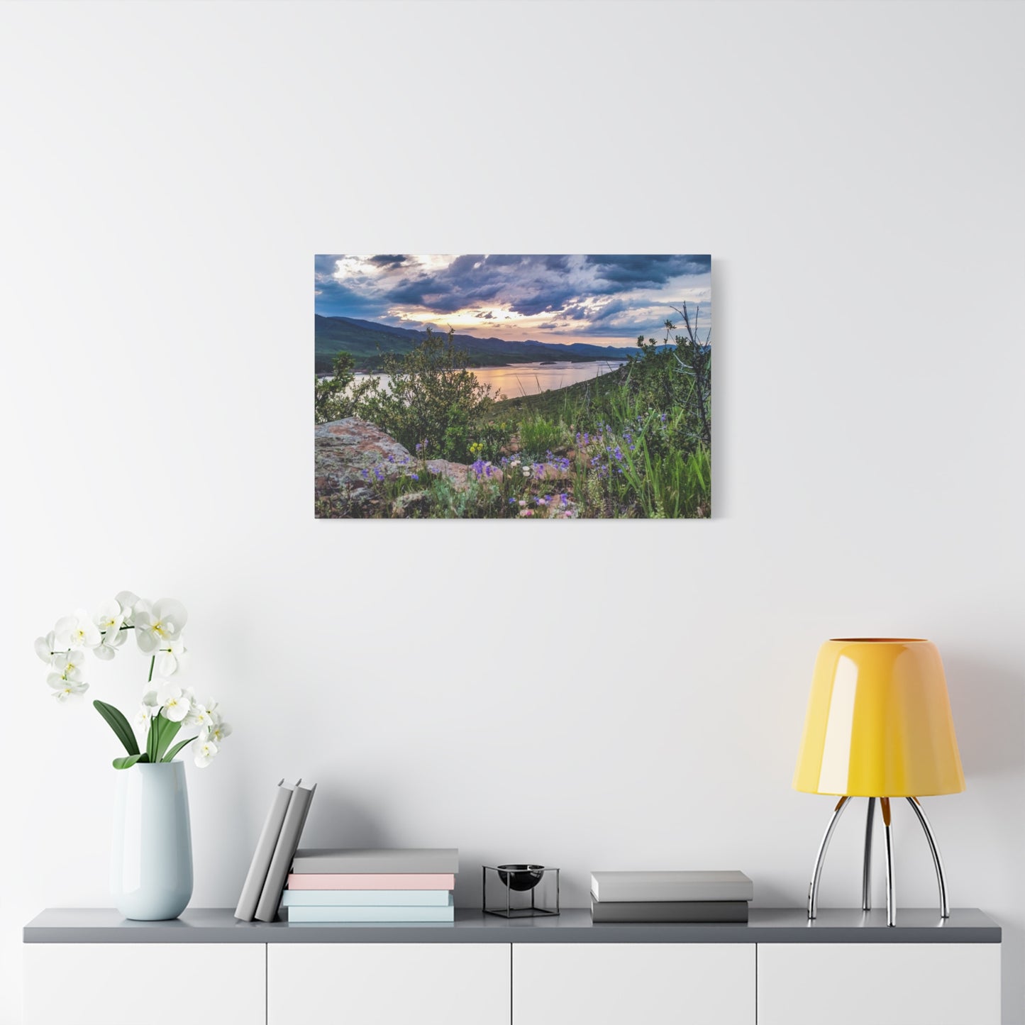 Wrapped Canvas Print - Spring Sunset Reflection