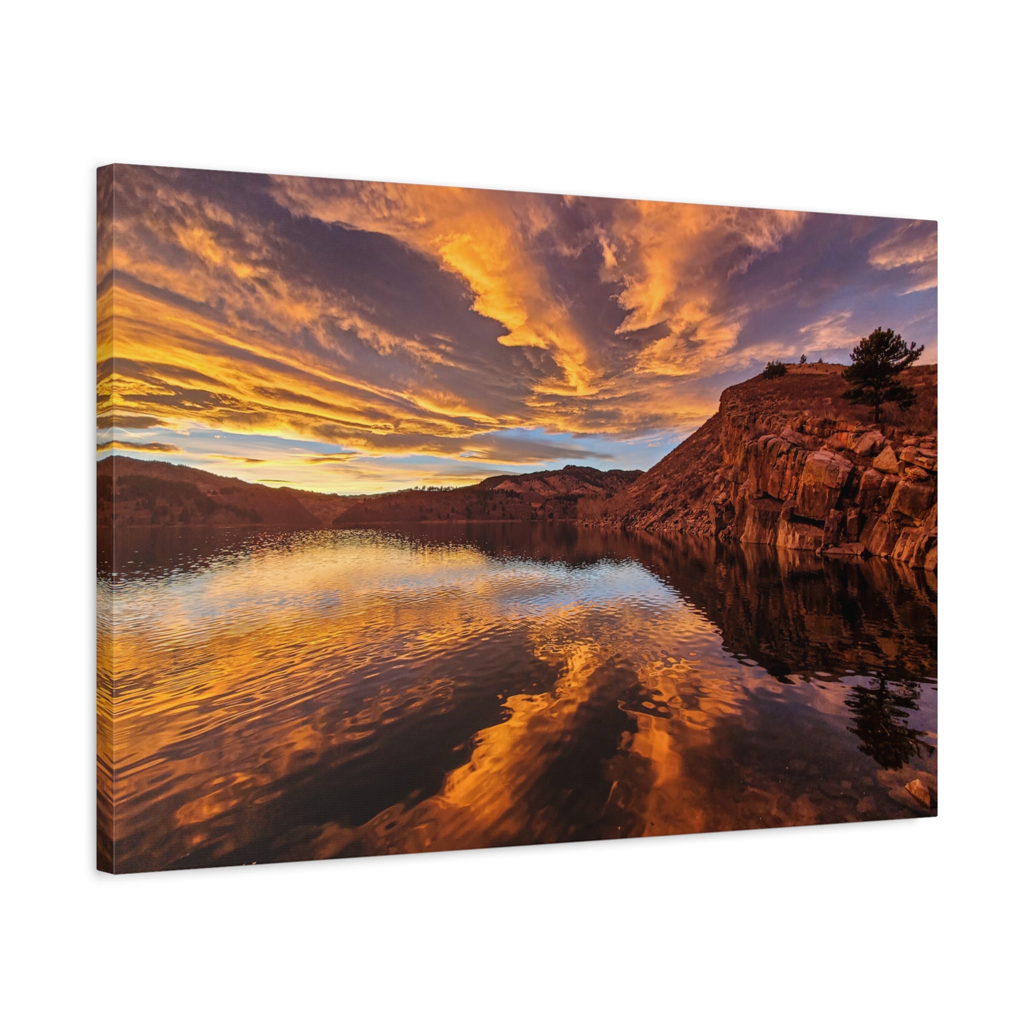 wrapped-canvas-print-colorful-sunset-reflection