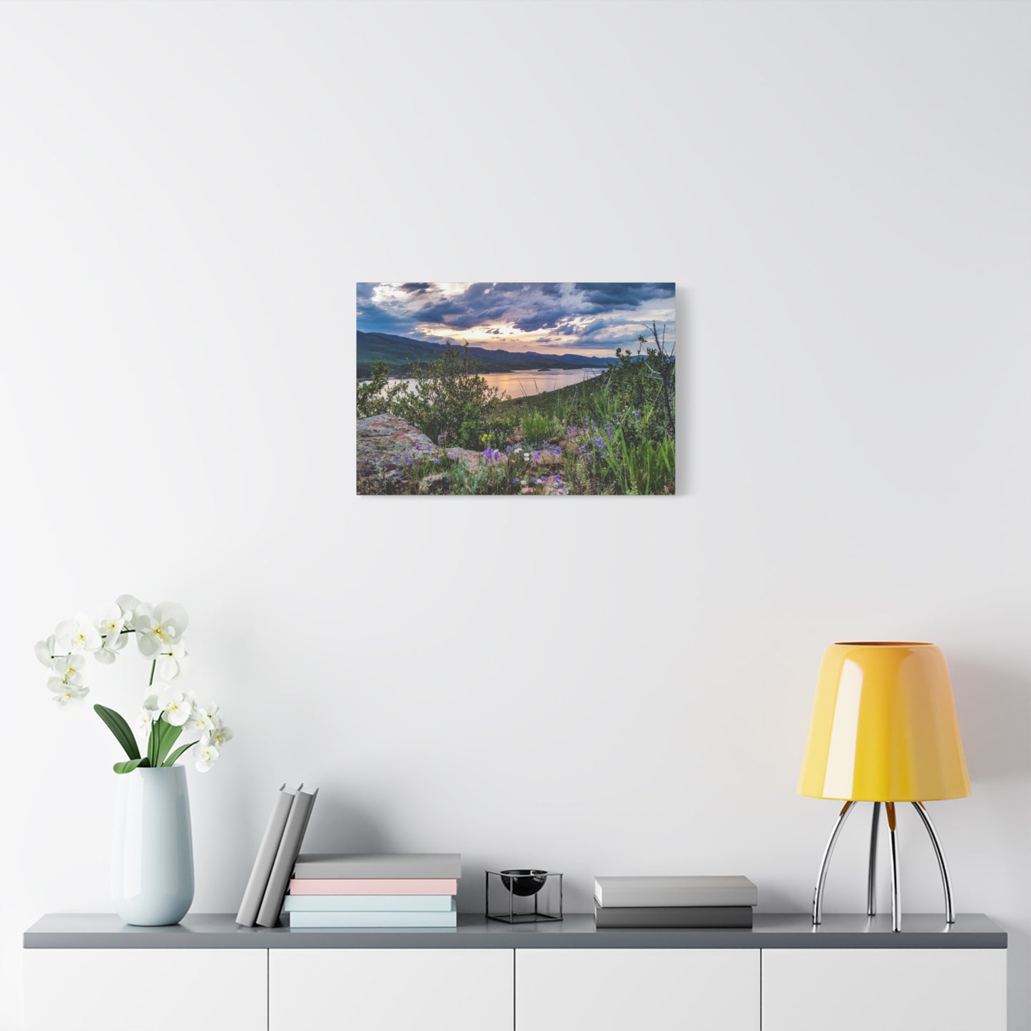 Wrapped Canvas Print - Spring Sunset Reflection