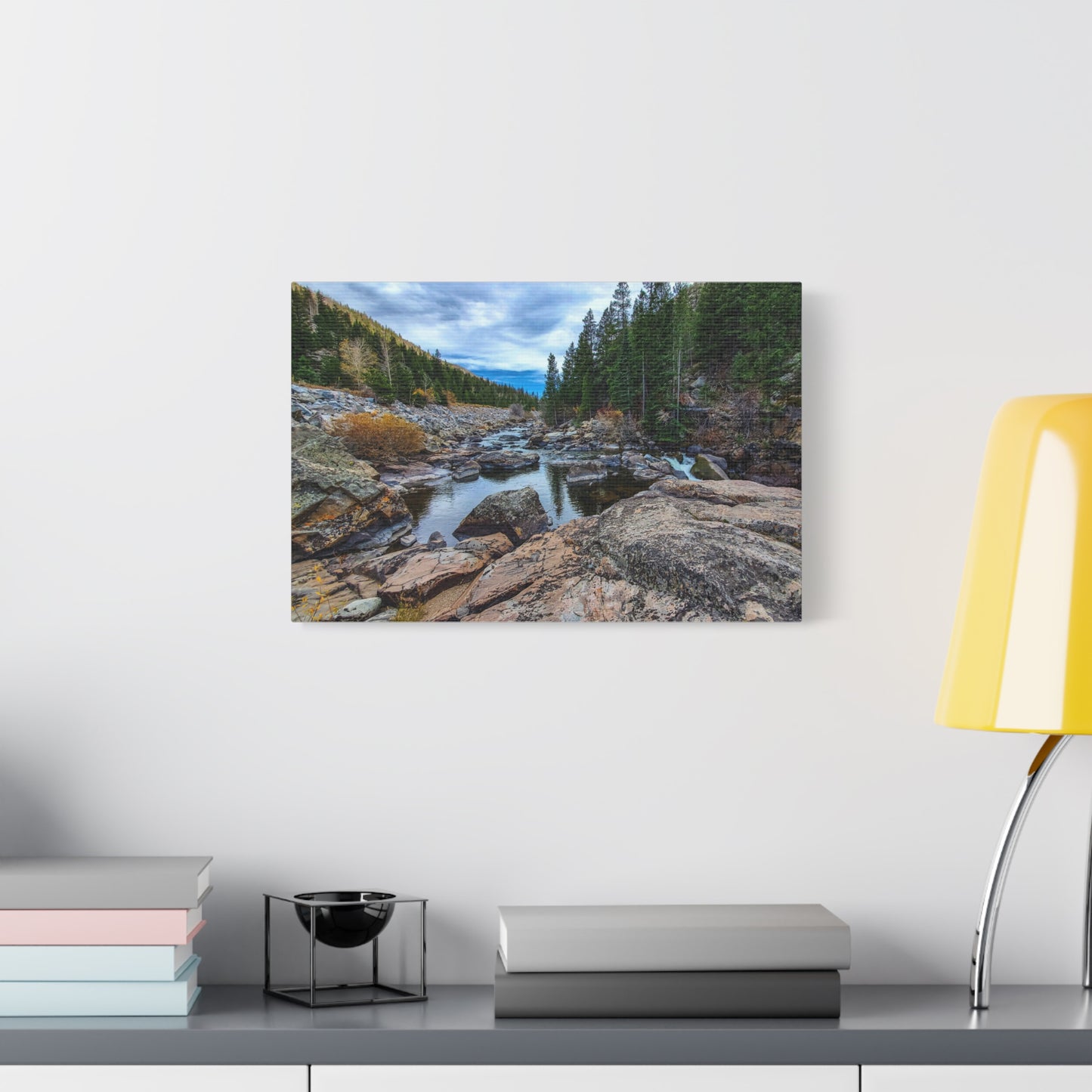 Wrapped Canvas Print - Serenity of the Poudre River in Colorado